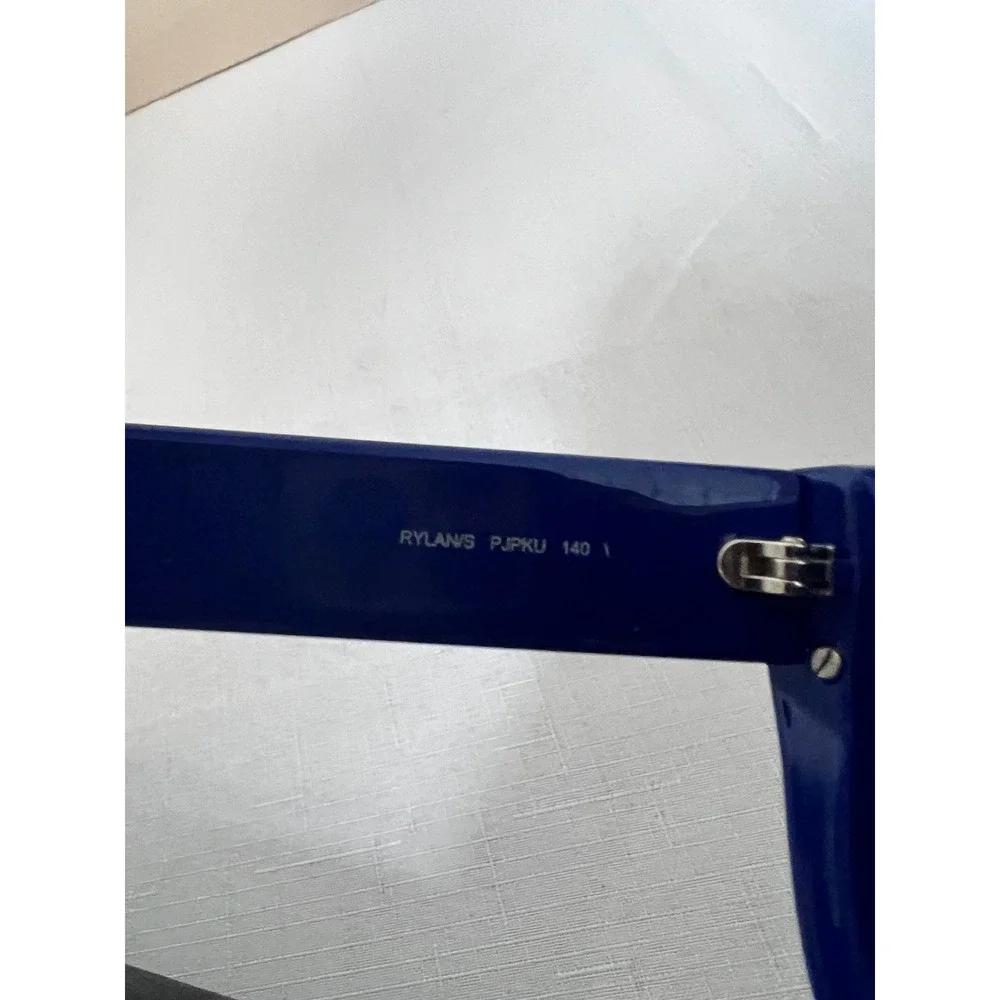 Jimmy Choo Sunglasses Women Blue Excellent Rylan/S Shield Studded Italy